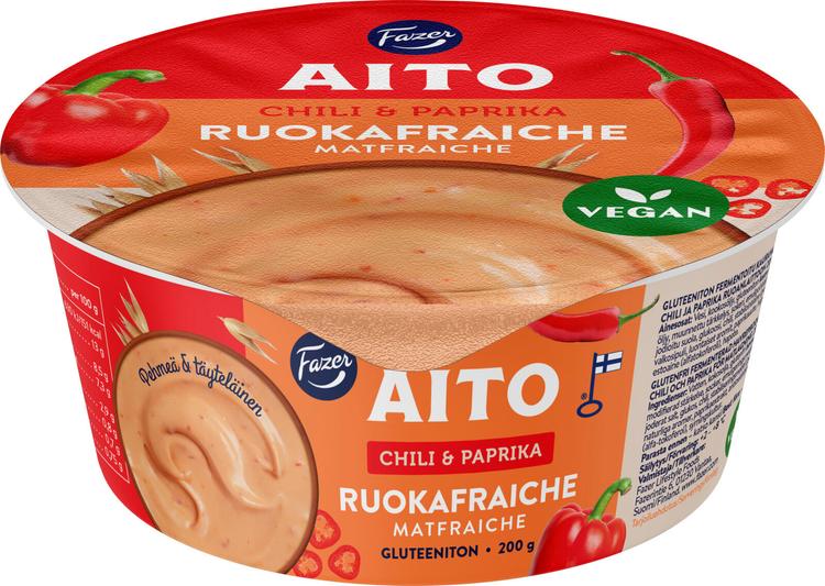 Fazer Aito Ruokafraiche Chili&Paprika 200g, gluteeniton kauravalmiste ruoanlaittoon