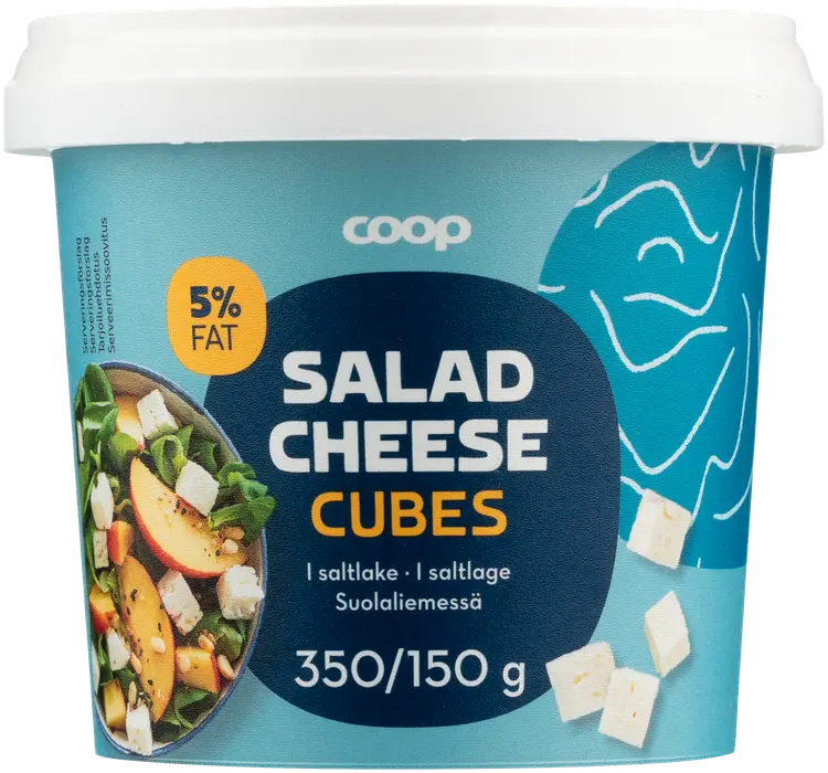 Coop salaattijuustokuutiot kevyt 150 g