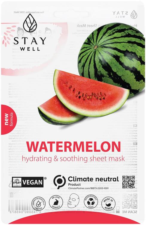 Stay Well Vegan Sheet Mask -  WATERMELON