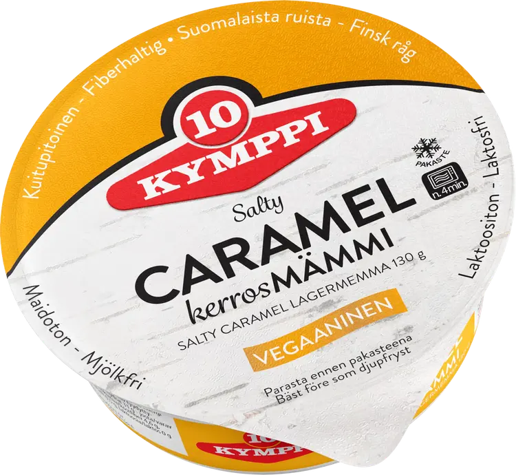 Kymppi Salty Caramel kerrosmämmi 130 g pakaste vegaaninen