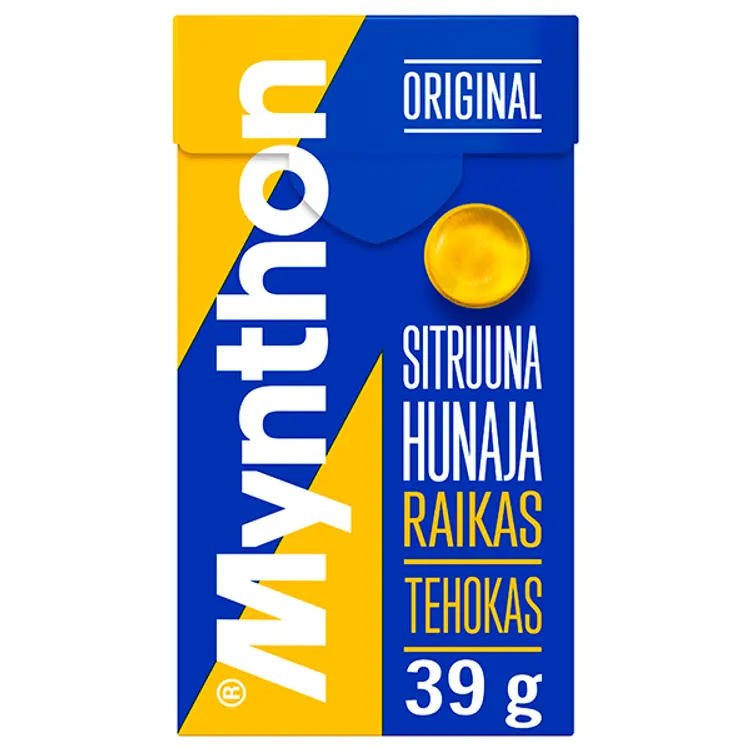 Mynthon Original Sitruuna-Hunaja +C kurkkupastilli 39g