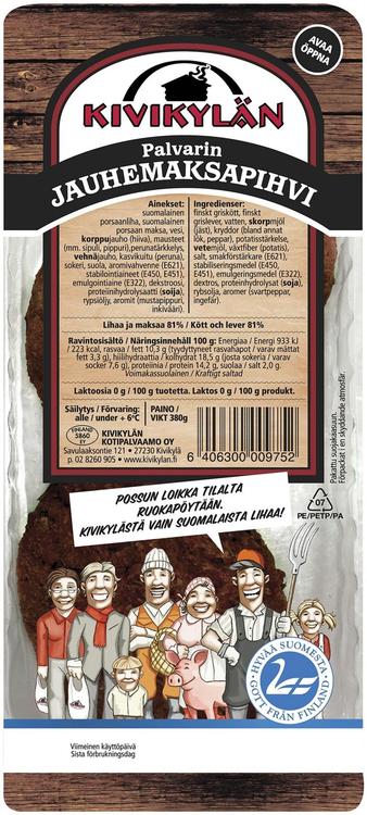Kivikylän Palvarin Jauhemaksapihvi 380g