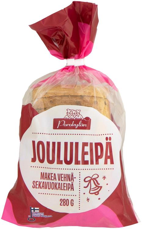 Porokylän Joululeipä 280 g makea vehnäsekavuokaleipä