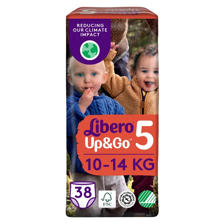 LIBERO Up&Go housuvaippa, koko 5, 38kpl, 10-14 kg