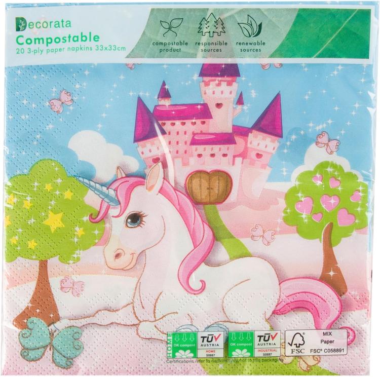 Salvrätikud Unicorn 33cm, 20tk