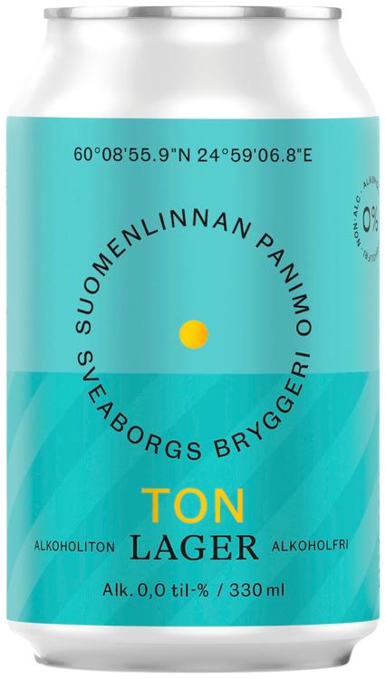 Suomenlinnan Panimo Alkoholiton Ton Lager 0,5% tölkki olut 33cl