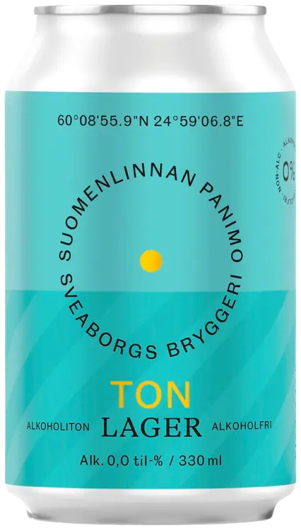Suomenlinnan Panimo Alkoholiton Ton Lager 0,5% tölkki olut 33cl
