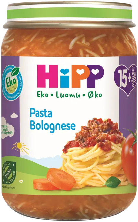 HiPP Luomu Pasta Bolognese 15kk 250g