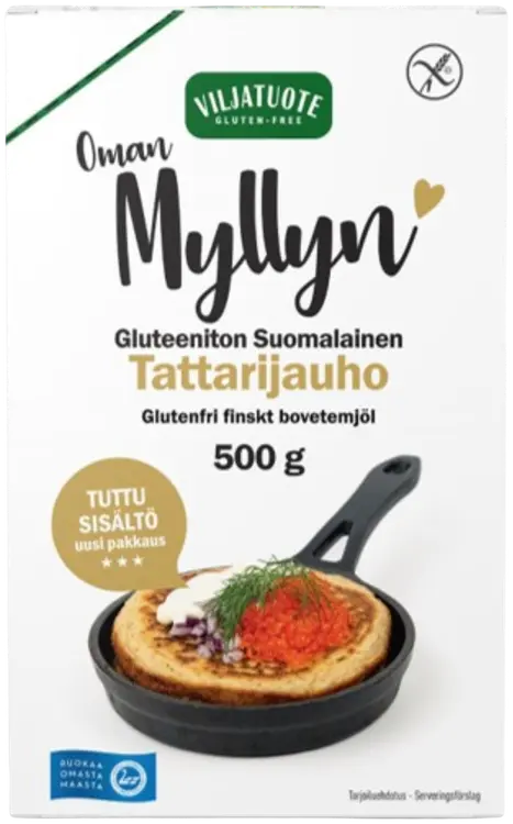 Virtasalmen Viljatuote Gluteeniton Suomalainen Tattarijauho 500g