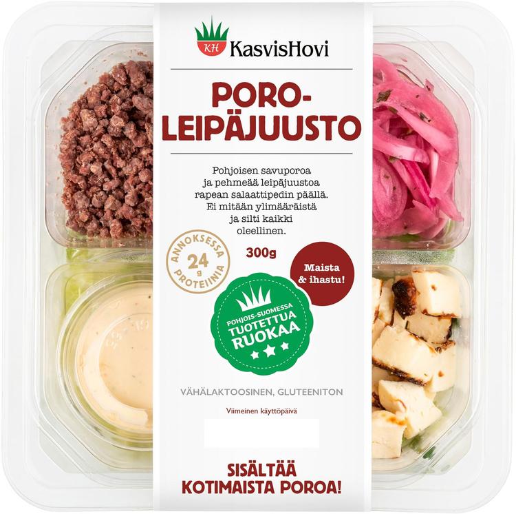 Kasvishovi Poro-leipäjuustosalaatti 300g