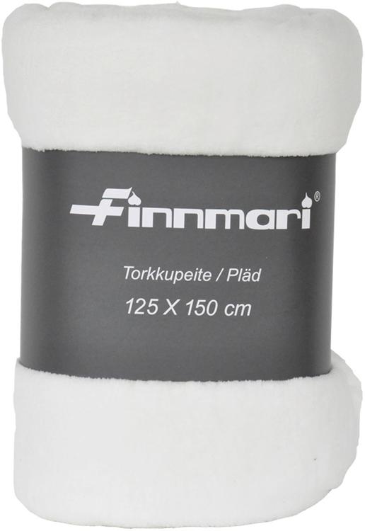 Finnmari Torkkupeite fleece 125x150 cm valkoinen