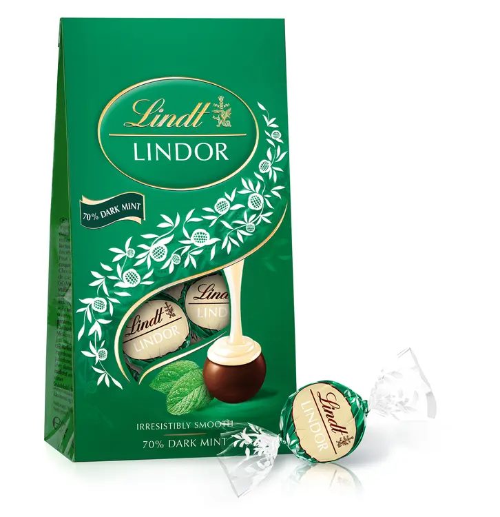 Lindt LINDOR Tumma minttu tummasuklaakuula pehmeällä minttutäytteellä 137g