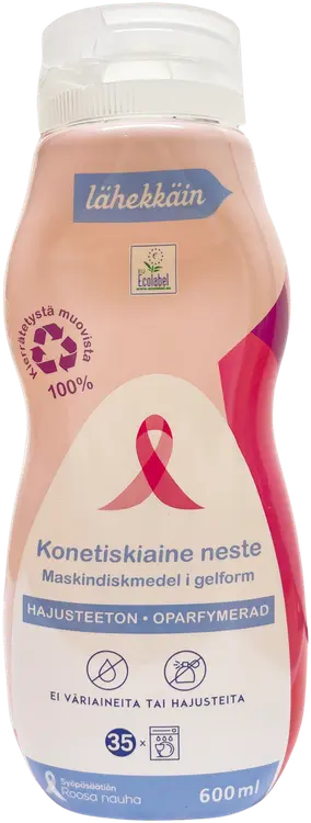 Roosa nauha konetiskiaine neste 600 ml hajusteeton