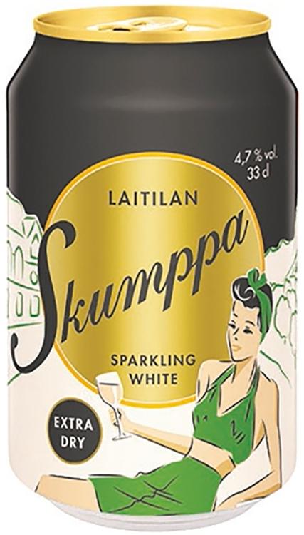 Laitilan Skumppa Sparkling White Extra Dry 4,7% 0,33L siideri