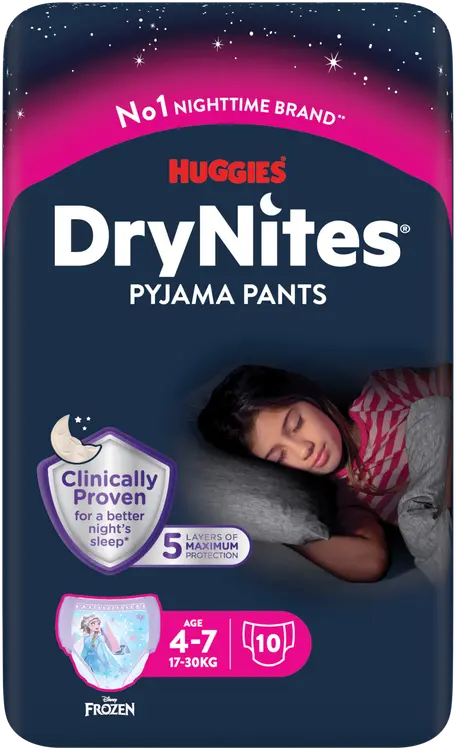 Huggies DryNites tyttö 10kpl 4-7 vuotta