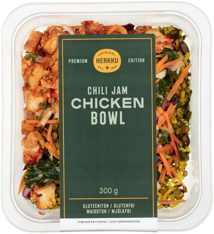 Herkku Premium Edition Chili jam chicken bowl 300g