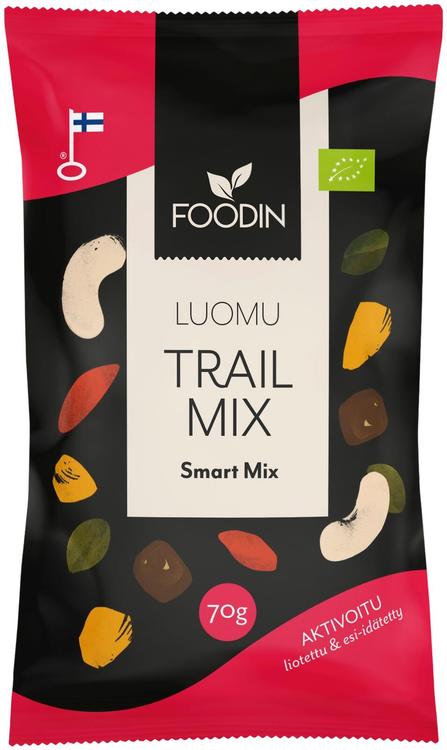 Foodin Activated trail mix smart mix luomu 70g