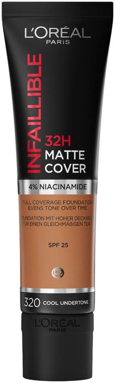 L'Oréal Paris Infaillible 32H Matte Cover foundation 320 Neutral Undertone meikkivoide 30ml