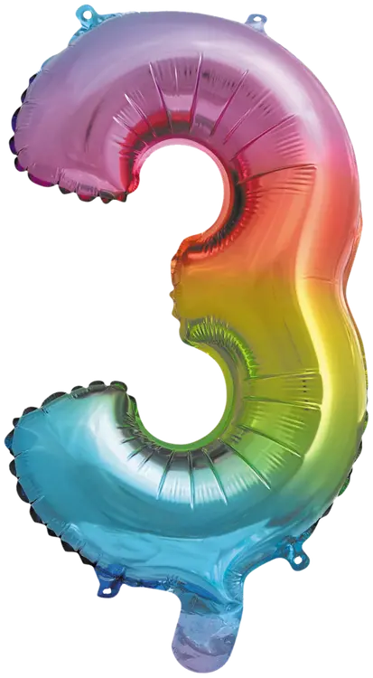 Decorata Party foliopallo Rainbow 35 cm No. 3