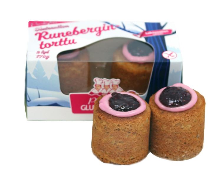 Porokylän Runebergintorttu 2 kpl/170 g gluteeniton