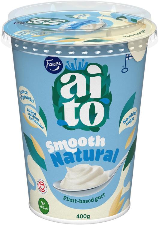 Fazer Aito Kasvipohjainen Gurtti Maustamaton 400 g, kauravälipala