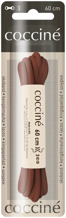 Coccine kengännauha 60 cm, ruskea