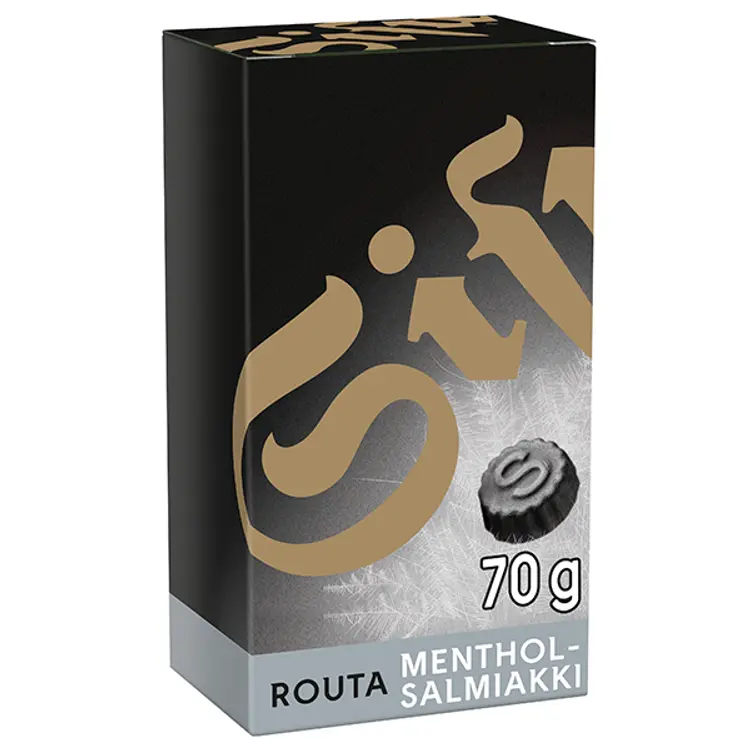 Sisu Routa Xylitol Menthol-Salmiakki ksylitolipastilli 70g