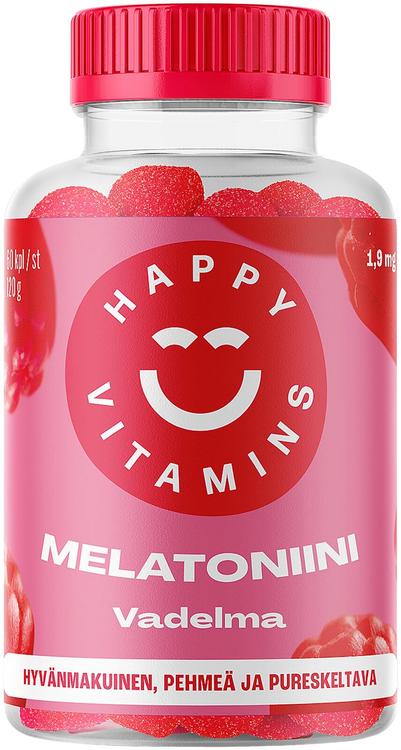 SportLife Foods HAPPY VITAMINS Melatoniini Vadelma 60 kpl