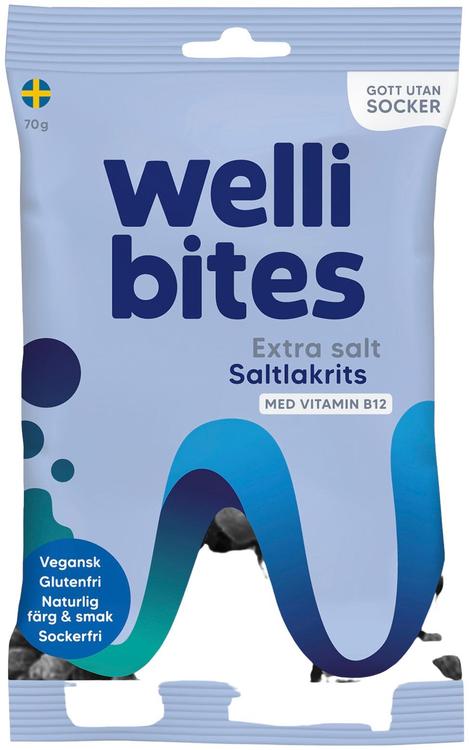 Wellibites erittäin suolainen Lakritsi 70g