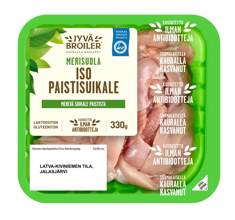 Jyväbroiler Broilerin Iso Paistisuikale Merisuola 330g