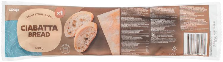 Coop esipaistettu ciabatta 300 g