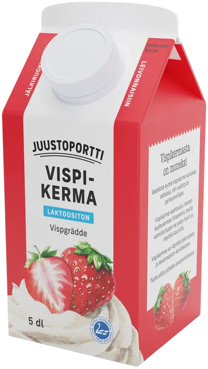 Juustoportti Vispikerma 5 dl laktoositon UHT