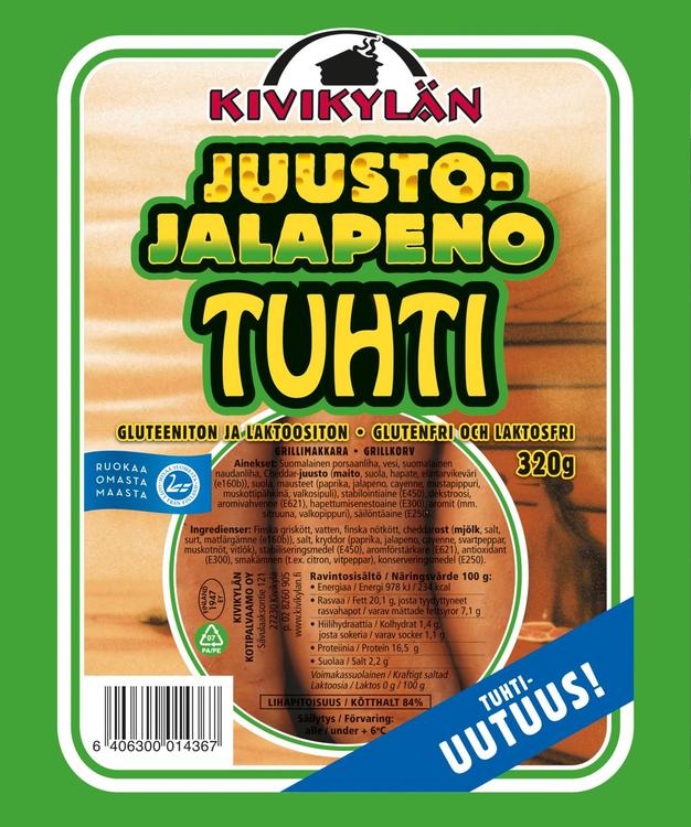 Kivikylän Juusto-jalapeno Tuhti 320 g