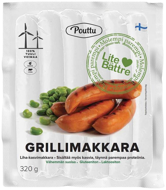 Pouttu Lite bättre Pork Sausage Meat & Vegetable 320g