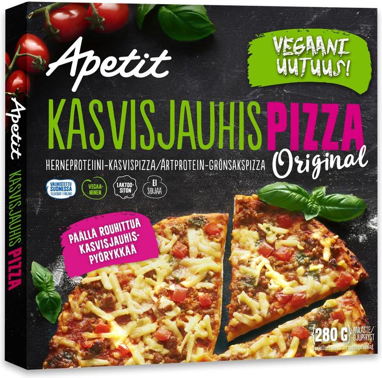 Apetit Kasvisjauhispizza Original herneproteiini-kasvispizza pakaste 280g