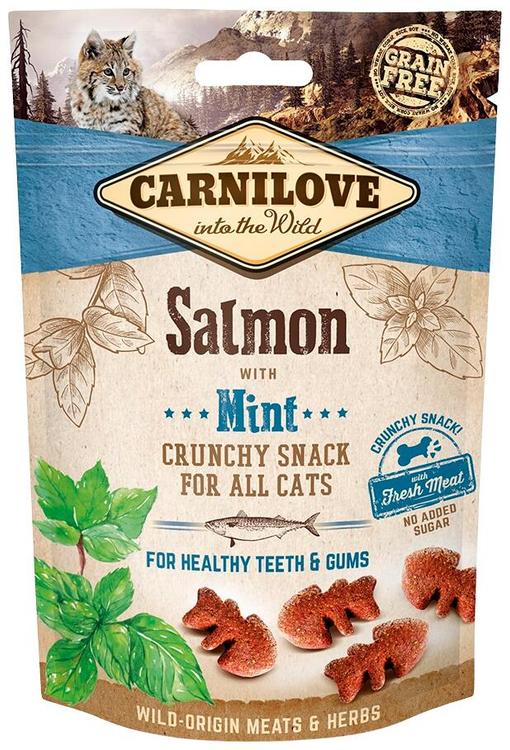 Carnilove Lohi-minttu, rapea kissan herkku 50 g