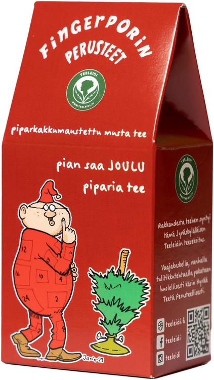 Fingerporin perusteet; pian saa JOULU piparia piparkakkumaustettu musta tee 60g Teeleidi