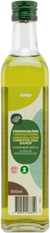 Coop viinirypäleensiemenöljy 500 ml