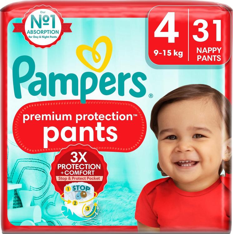 Pampers Premium Protection Pants S4 9-15kg 31kpl housuvaippa
