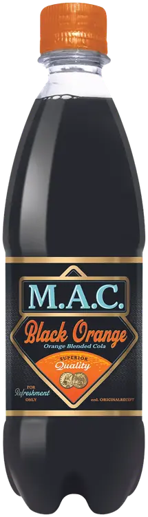 MAC Black Orange virvoitusjuoma 0,5l pullo