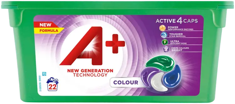 A+ Active4 Caps Colour pyykinpesukapselit 22kpl