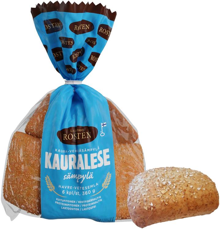 Rosten Kauralese sämpylä 6kpl 360g kauravehnäsämpylä Skaupat ruoan