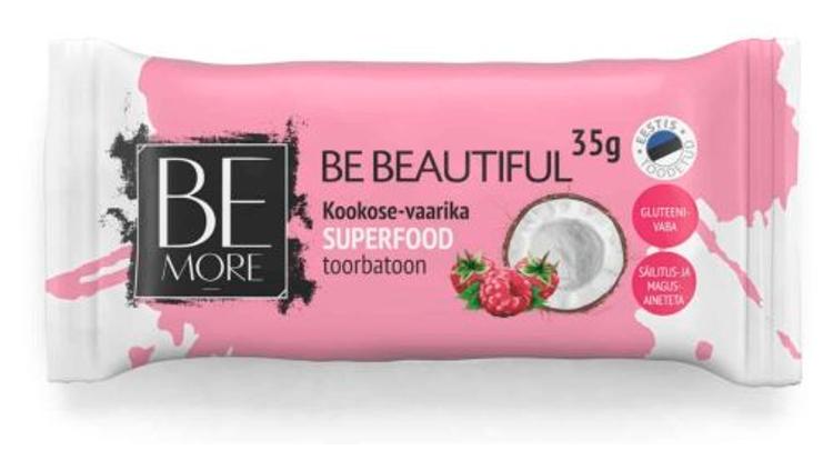 Be Beautiful kookose- vaarika toorbatoon 35g