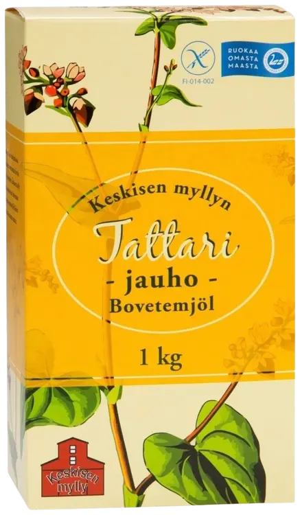 Keskisen Myllyn Kotimainen täysjyvä tattarijauho 1kg