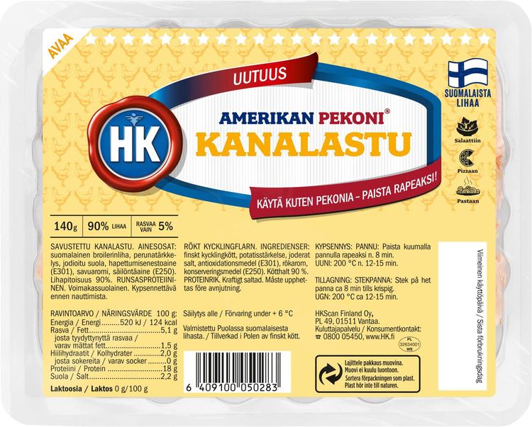 HK Amerikan Pekoni ®Kanalastu 140g