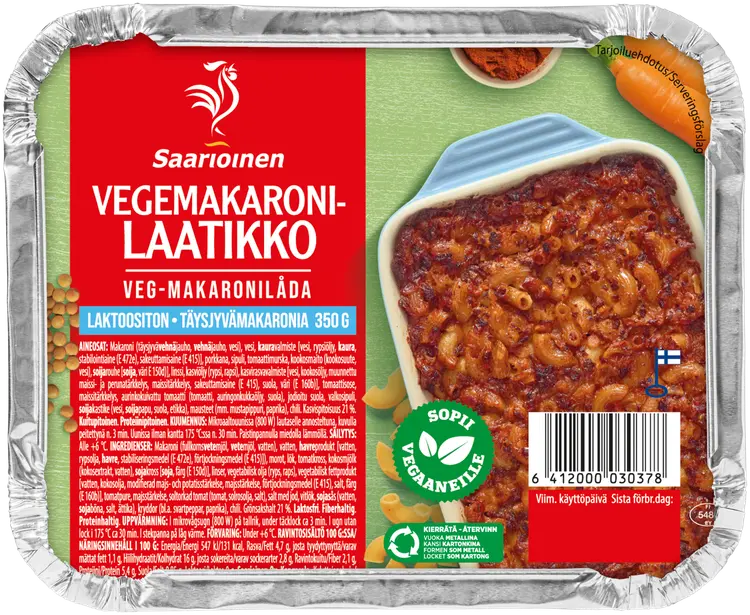 Saarioinen Vegemakaronilaatikko 350g