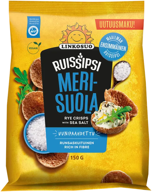 Linkosuo Ruissipsi Merisuola 150g