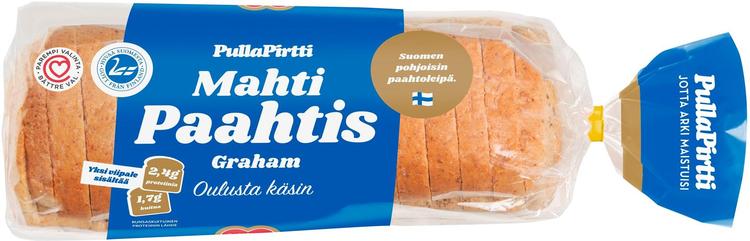 Pulla-Pirtti Mahti Paahtis Graham 430g laktoositon viipaloitu vehnäpaahtoleipä