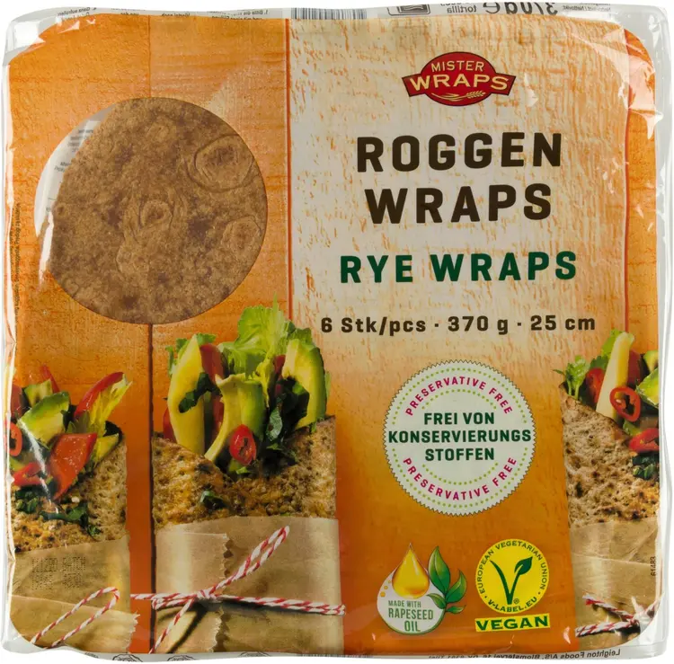 Mr Wraps ruis tortillat 6kpl 370g