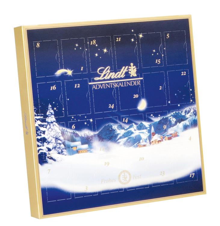 Lindt Adventskalender suklaa 6 varianttia maito tumma pähkinä vanilja täyte suklaakalenteri mini 115g